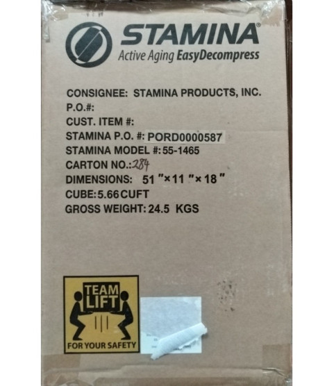 1 Pallet - Brand New 11 pcs Stamina Active Aging Easy Decompress Model: 55-1465