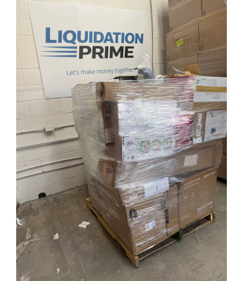1 Pallet - Wholesale  Liquidation - Mixed Appliances, General Merchandise, Electronics, Auto Parts & Books - Condition: Customer returns - Unsorted
