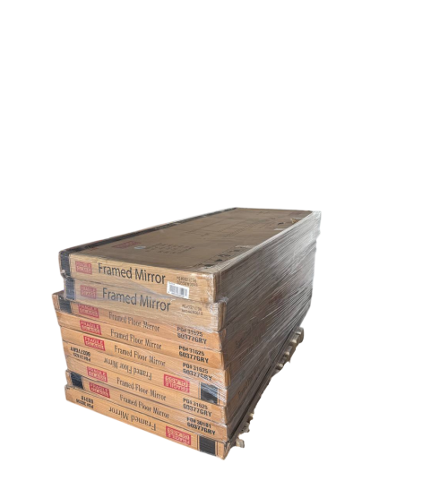 1 Pallet - Wholesale Walmart Liquidation - Kenroy Home Framed Floor Mirrors - Condition: New