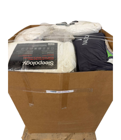 Truckload 12 Pallets - Wholesale Hudson's Bay Liquidation - Hudsons Bay Comforters, Pillows, Duvet Cover Sets & Bedding - Condition: Customer returns - Unsorted
