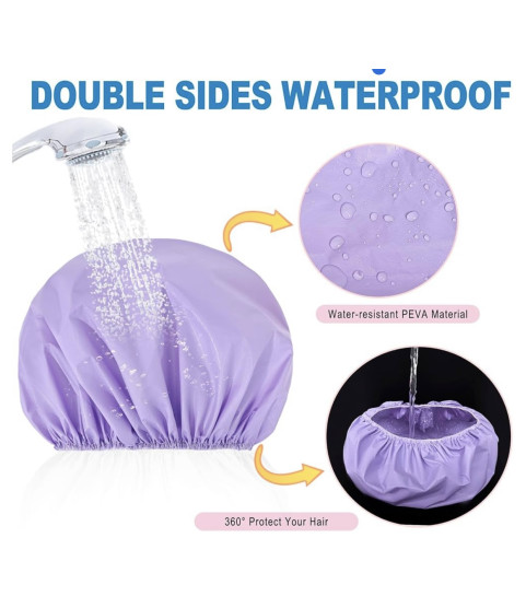 1 Pallet - Wholesale Liquidation -  Shower Caps for Women, Double Sided Waterproof Reusable Elastic Shower Caps for Shower Caps (690 Shower Caps)